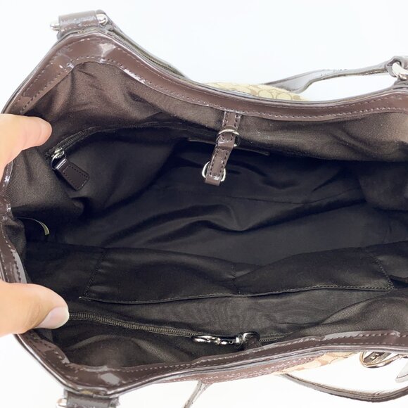 COACH Signature CC Strip Devin Brown Shoulder Bag - M1381-F26131 - Picture 3 of 11